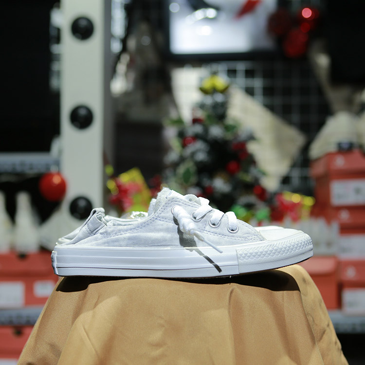 Giày Outlet Converse shoreline thấp cổ vải ghi COUT052 
