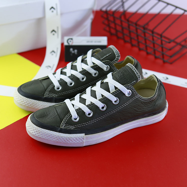Giày Outlet Converse thấp cổ da xanh CTDX022 converse-thap-co-da-xanh