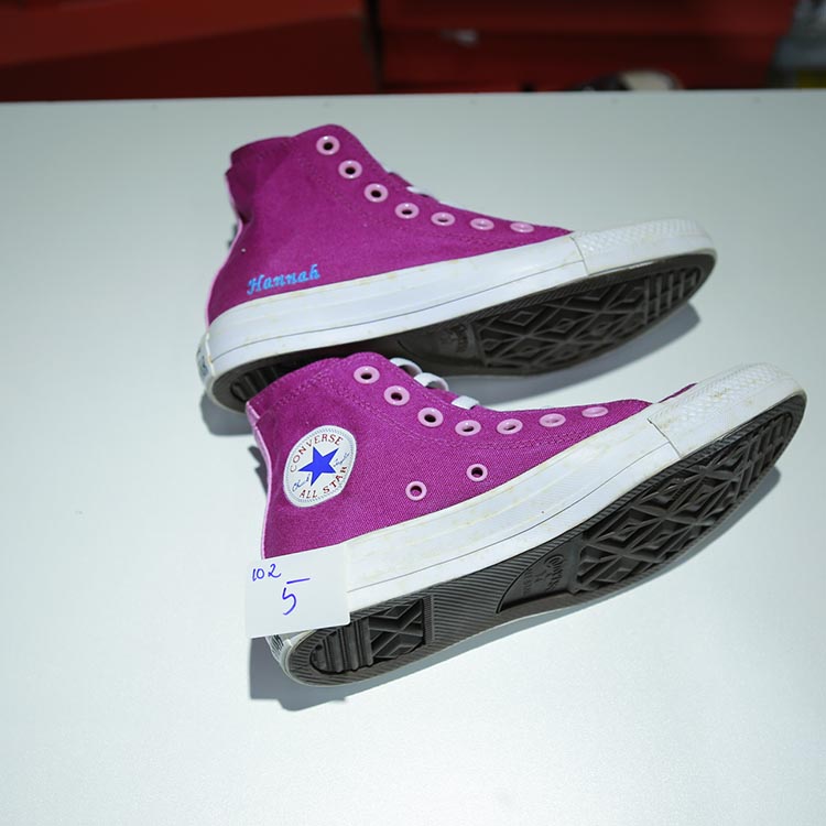 Giày Outlet Converse cao cổ vải tím COUT102 
