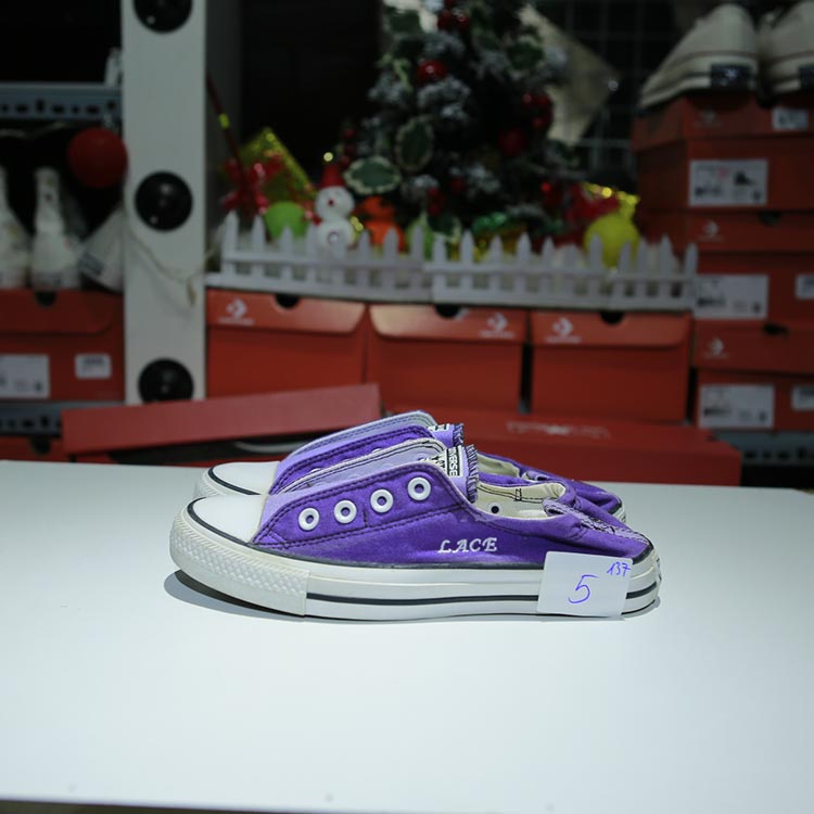 Giày Outlet Converse shoreline thấp cổ vải tím COUT137 
