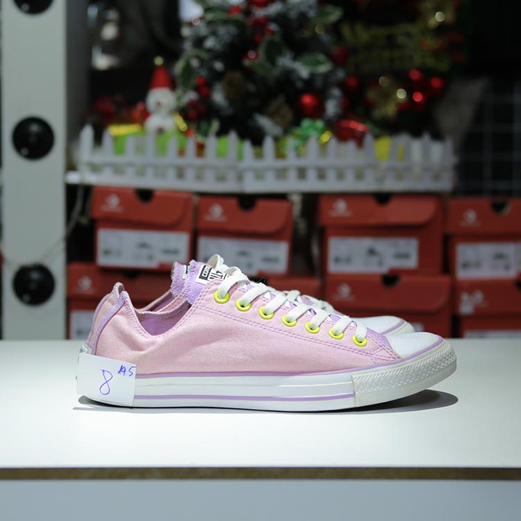 Giày Outlet Converse thấp cổ vải hồng COUT145 