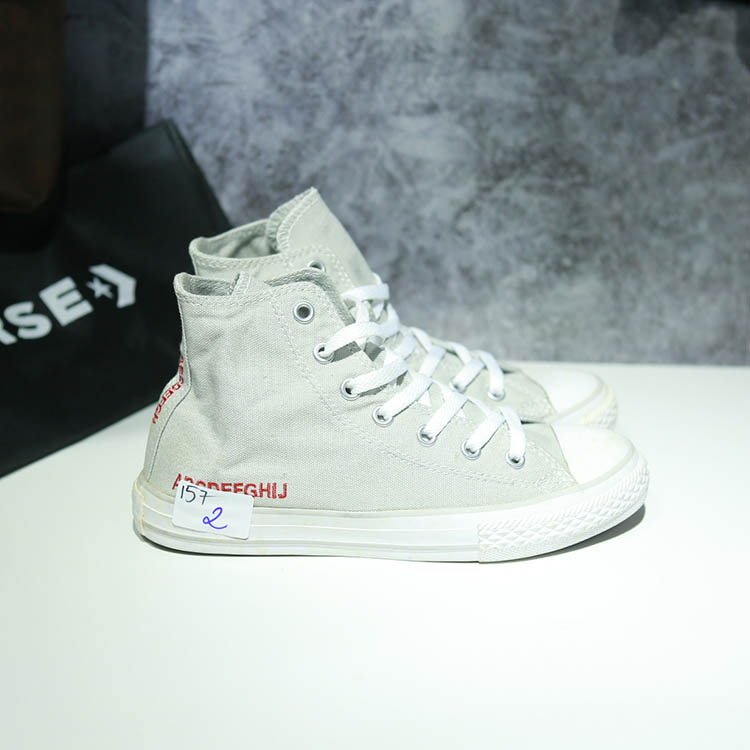 Giày Outlet Converse cao cổ vải ghi COUT157 Converse cao cổ vải ghi