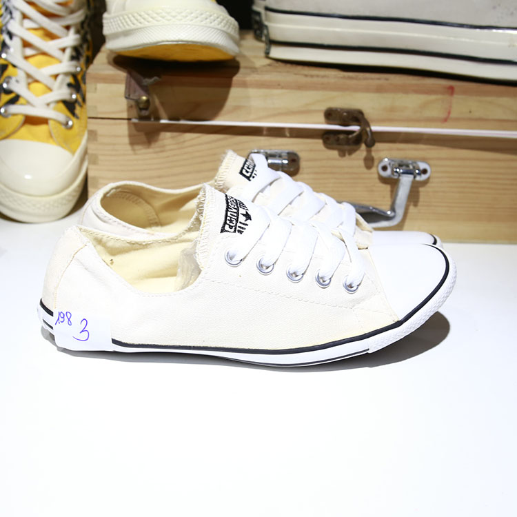 Giày Outlet Converse slim thấp cổ vải hồng COUT198 