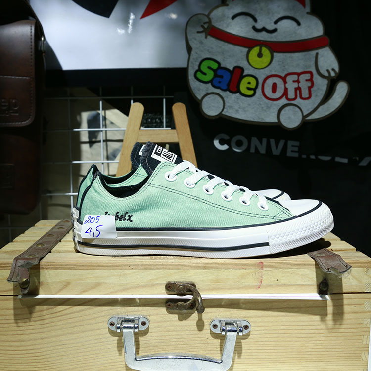 Giày Outlet Converse thấp cổ vải xanh COUT205 