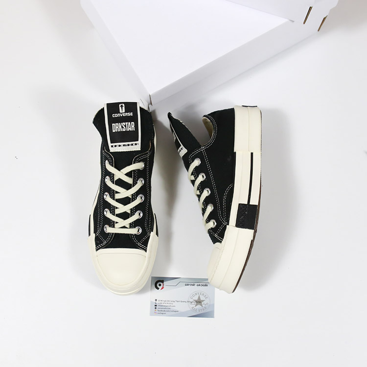 Giày Converse DRKSHDW DRKSTAR 1970s thấp cổ vải đen CTVD111 Converse DRKSHDW DRKSTAR