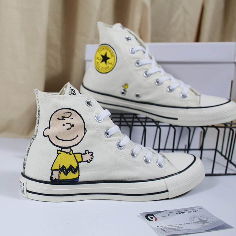 Giày Converse x Peanuts cao cổ vải họa tiết CCVH101 