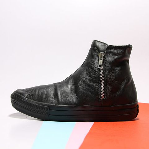 Giày Outlet Converse cao cổ da đen CCDD002 