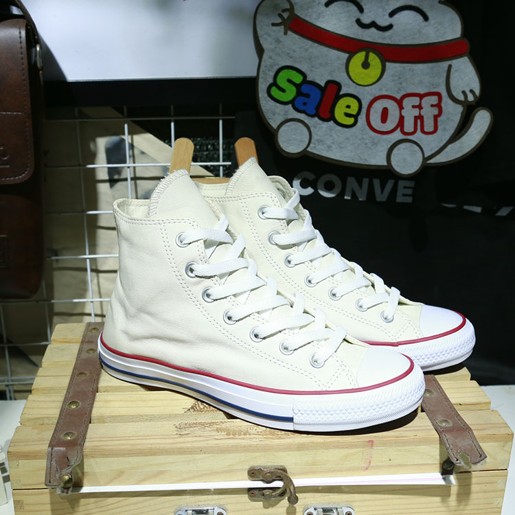 Giày Outlet Converse cao cổ da trắng COUT212 