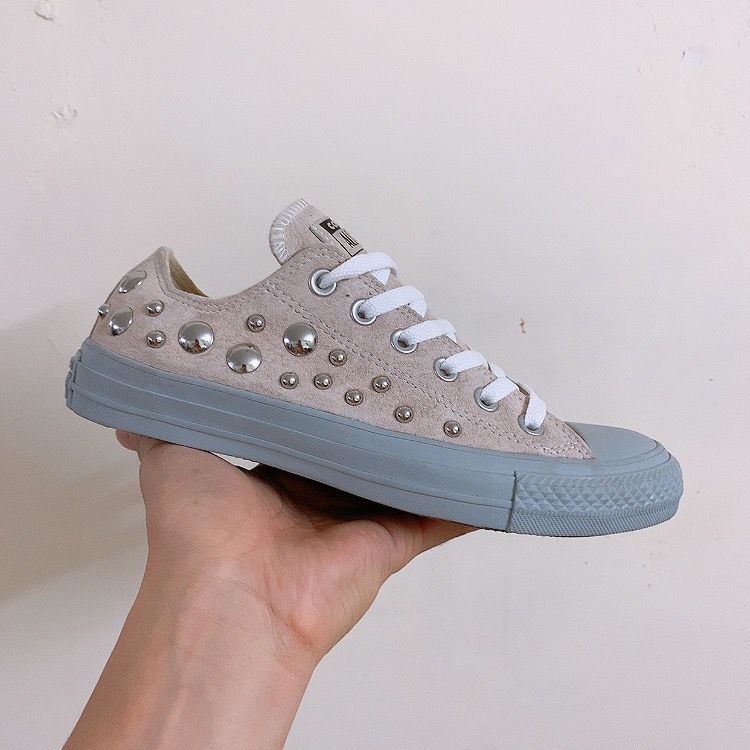 Giày Outlet Converse thấp cổ da lộn ghi CTDG009 