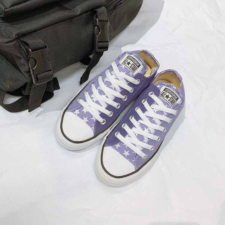 Giày Outlet Converse thấp cổ vải tím COUT218 