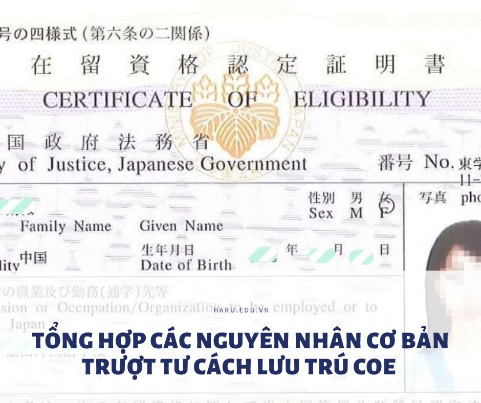 TỔNG HỢP CÁC NGUYÊN NHÂN CƠ BẢN TRƯỢT TƯ CÁCH LƯU TRÚ COE