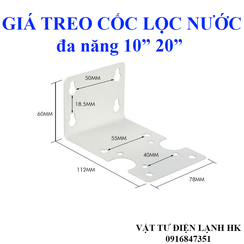 Giá treo đơn đa năng dùng cho máy lọc nước ro gia đình, bộ lọc thô đầu nguồn
