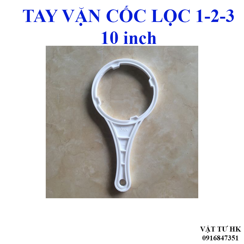 Tay vặn cốc 123 10" dùng cho máy lọc nước RO gia đình