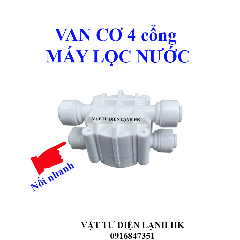 Van cơ máy lọc nước 4 cổng dùng cho máy lọc nước RO gia đình