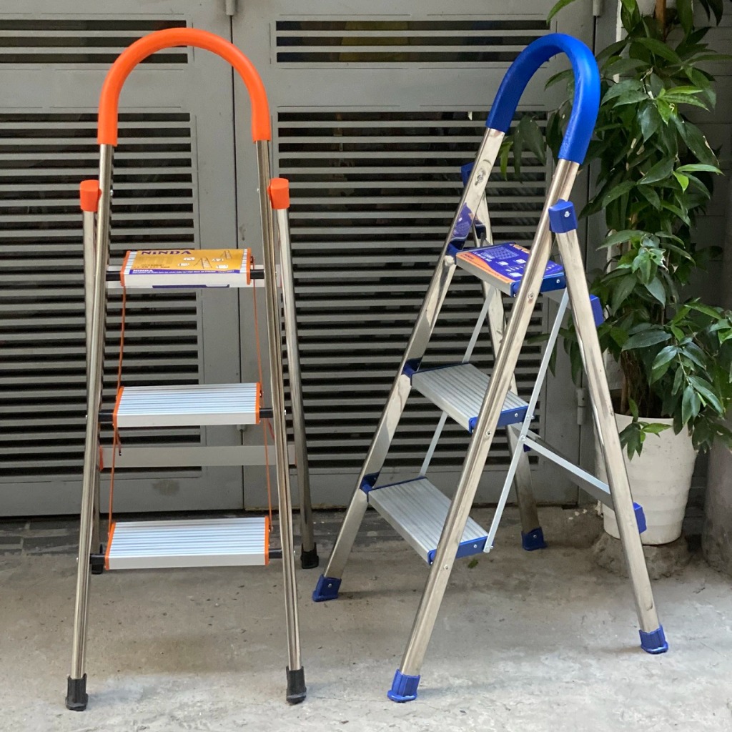 Thang ghế gia đình inox NiNDA loại 3 bậc