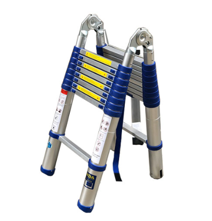 Thang nhôm rút gọn NiNDA NK-56AI đai xanh chữ A 2m8, duỗi 5m6
