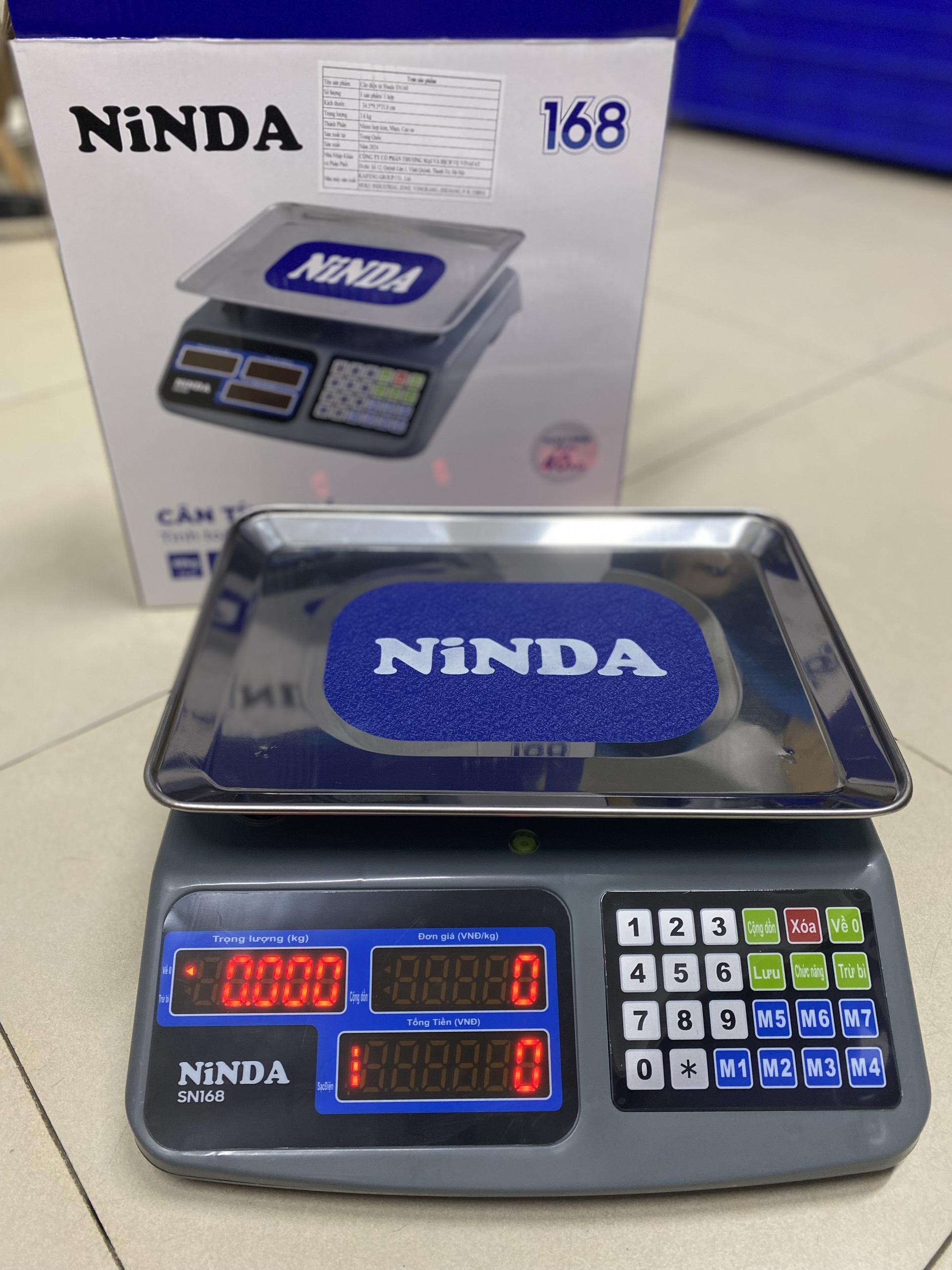 Cân điện tử tính giá tiền NiNDA SN168 cân tối đa 40kg