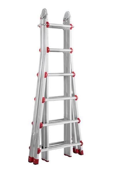 Thang nhôm chữ A rút lồng NiNDA ND-RL06, chữ A cao tối đa 3m