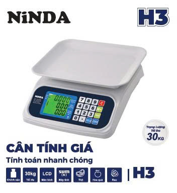Cân điện tử tính giá NiNDA H3 cân tối đa 10kg, 20kg, 30kg