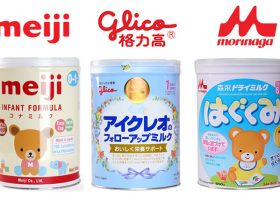 So sánh các loại sữa Nhật GLICO, MEIJI, MORINGA và SNOW BABY
