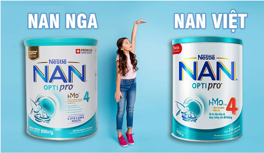 So sánh sữa NAN Nga và sữa NAN Việt loại nào tốt hơn?