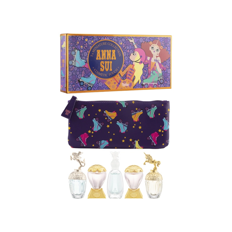 ANNA SUI - SET (Fantasia EDT 5ml + Mermaid EDT 5ml + Sceret Wish EDT 5ml + Sky EDT 2x5ml + Cosmenc Pouch)