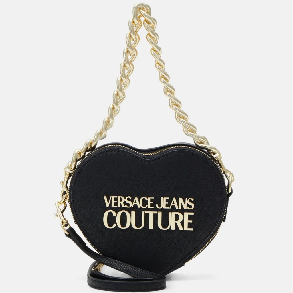 Versace Handbag Jeans Couture Heart 'Black' 