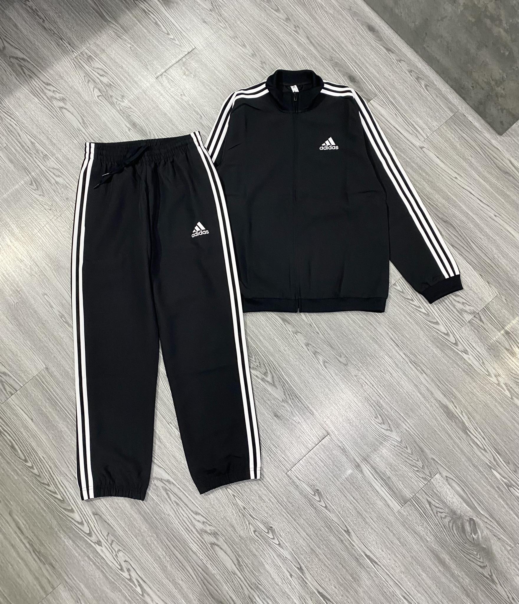 Adidas Aeroready Essentials Regular-Fit 3-Stripes Track Suit ''Black'' Adidas Aeroready Essentials Regular-Fit 3-Stripes Track Suit ''Black'' - GK9950