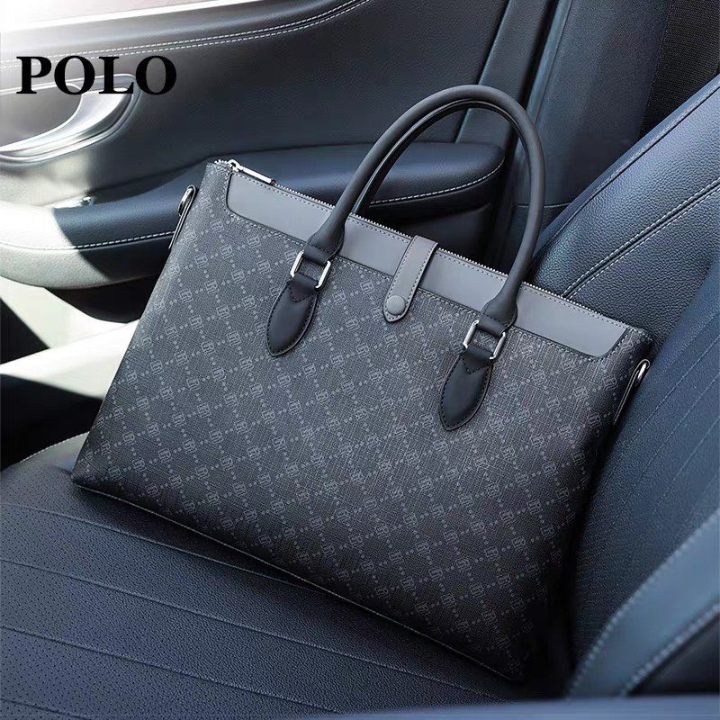 Polo Business Briefcase Type Large Capacity Retro Printing Laptop Bag [PL380280] Polo Business Briefcase Type Large Capacity Retro Printing Laptop Bag [PL380280]