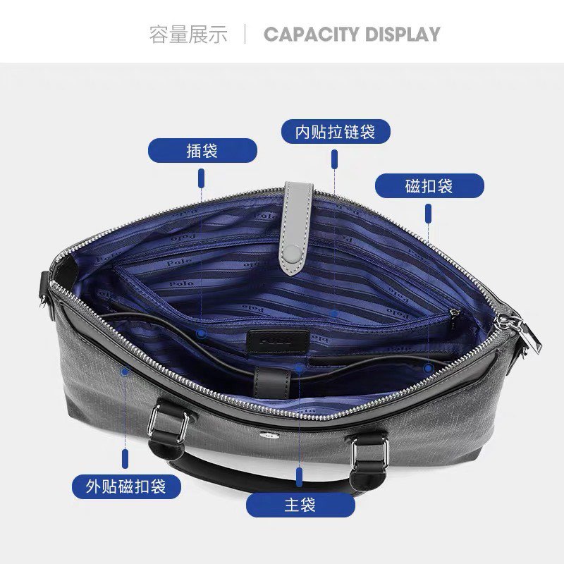 Polo Business Briefcase Type Large Capacity Retro Printing Laptop Bag [PL380280] Polo Business Briefcase Type Large Capacity Retro Printing Laptop Bag [PL380280]