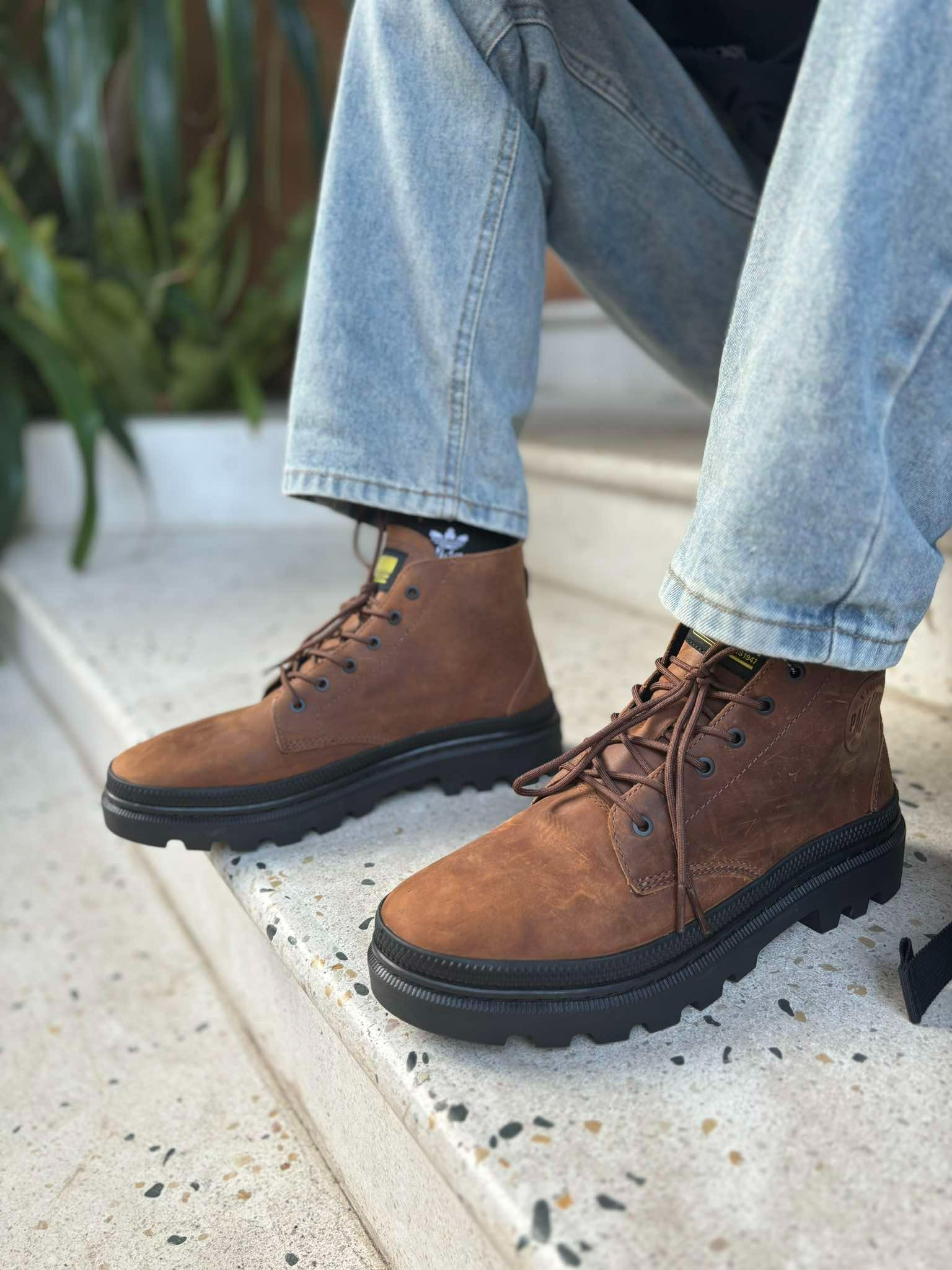 Palladium Leather Unisex Boots [B0CLJWFLVH] 