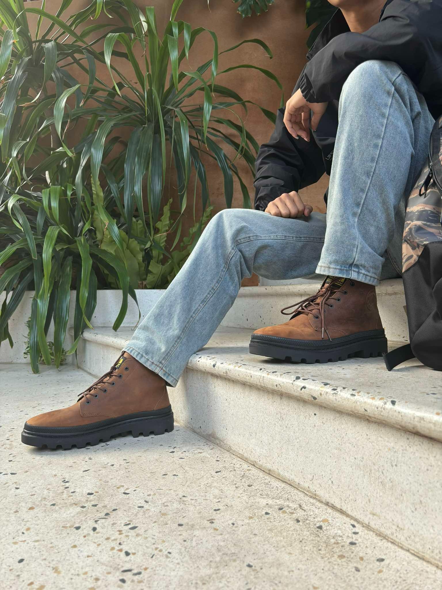 Palladium Leather Unisex Boots [B0CLJWFLVH] 