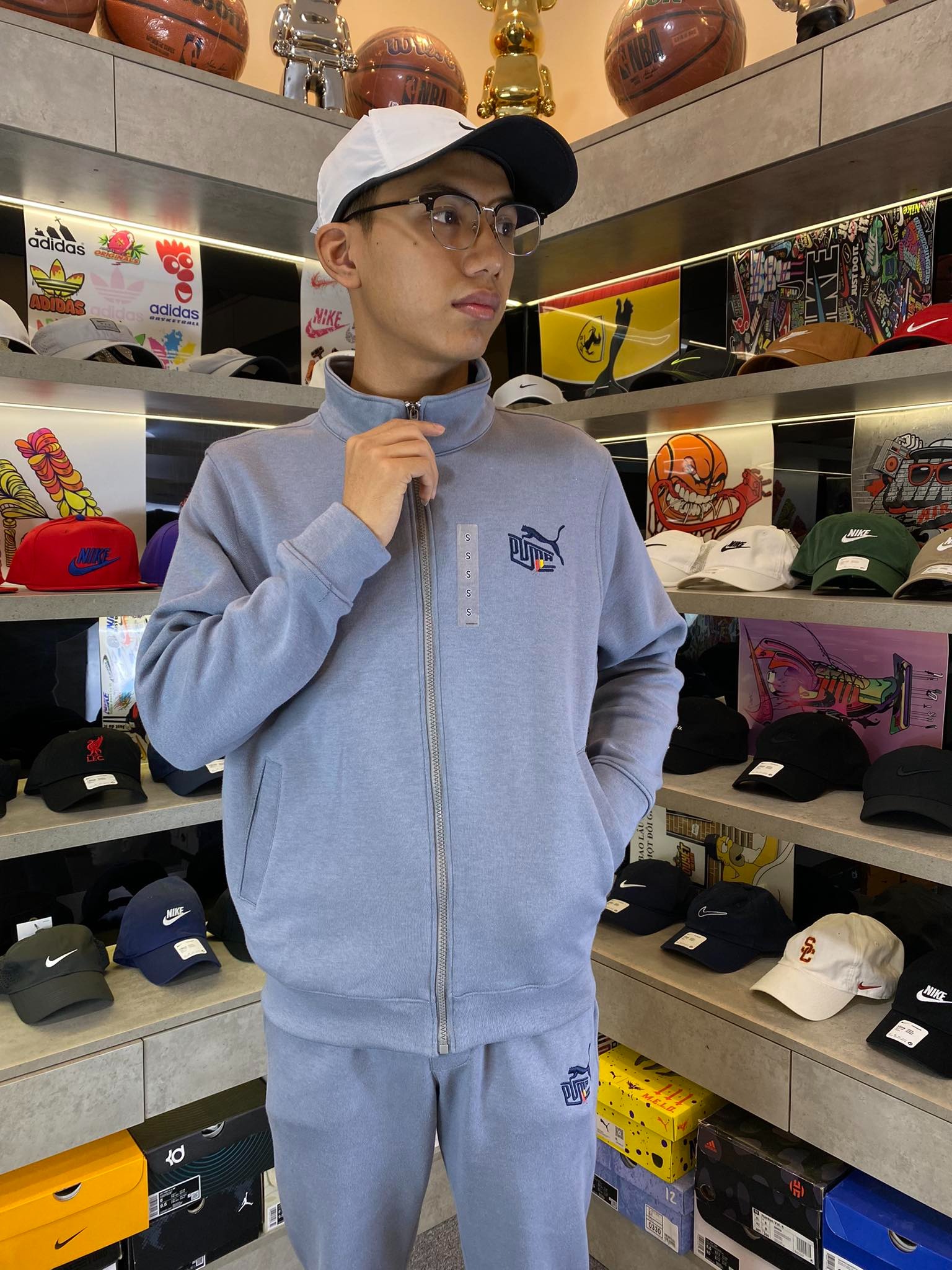 Puma Jeans Jogger Xanh Xám [BPM-808] 