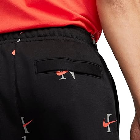 Nike Sportswear Club AOP Joggers Black/Orange Nike Sportswear Club AOP Joggers Black