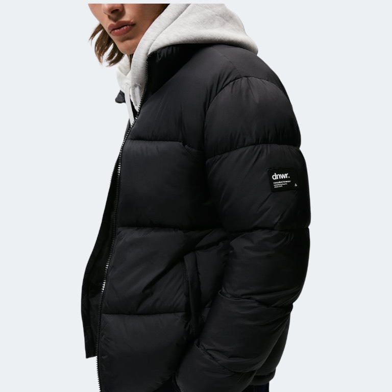 Zara Ripstop Puffer Jacket 'Black' 