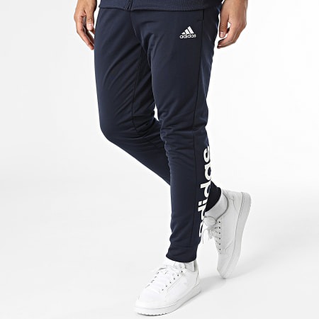 Adidas Men's Linear Logo Knit Blue Suit ''Navy'' Adidas Men's Linear Logo Knit Blue Suit ''Navy'' - HZ2219