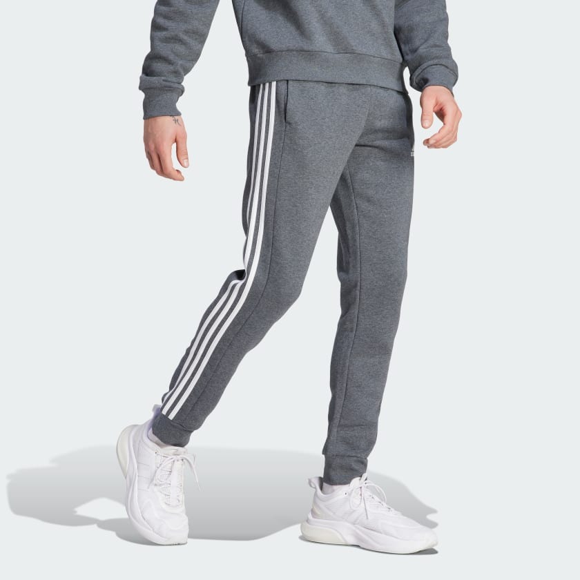 Adidas Essentials Fleece 3-Stripes Tapered Cuff Pants Black [IJ8884] Adidas Essentials Fleece 3-Stripes Tapered Cuff Pants Black [IJ8884]