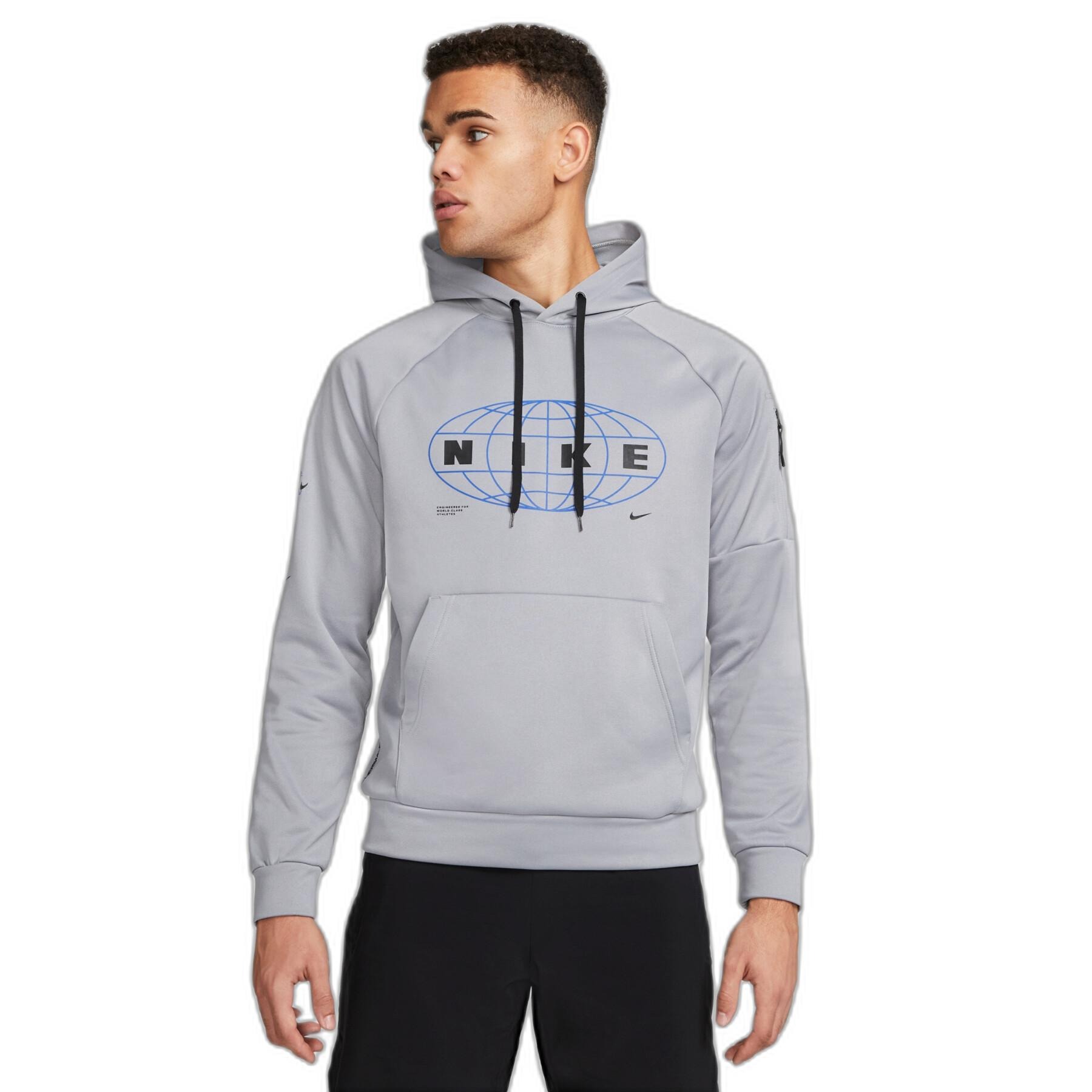 Nike Therma-FIT Men's Pullover Fitness Hoodie Gray [DQ4840-073] Nike Therma-FIT Men's Pullover Fitness Hoodie Gray [DQ4840-073]