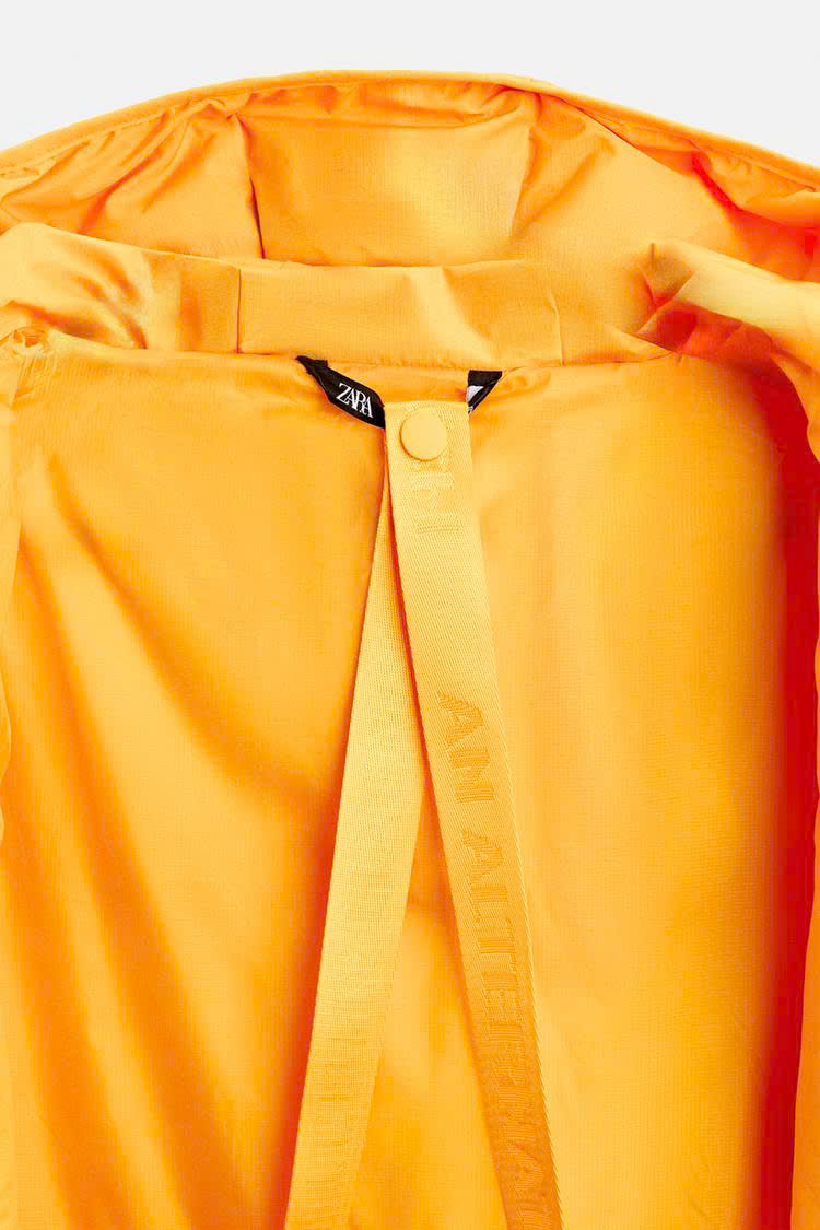 Zara water repellent quilted jacket Light orange [6985/322/639] Zara water repellent quilted jacket Light orange [6985