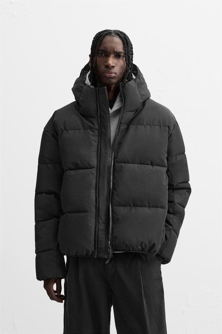 Zara water repellent quilted jacket Black [6985/322/800] Zara water repellent quilted jacket Black [6985