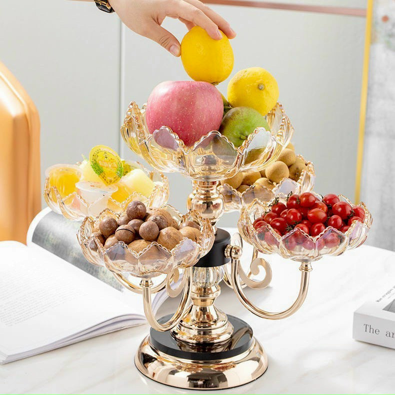 Khay mứt tết thuỷ tinh 5 cánh