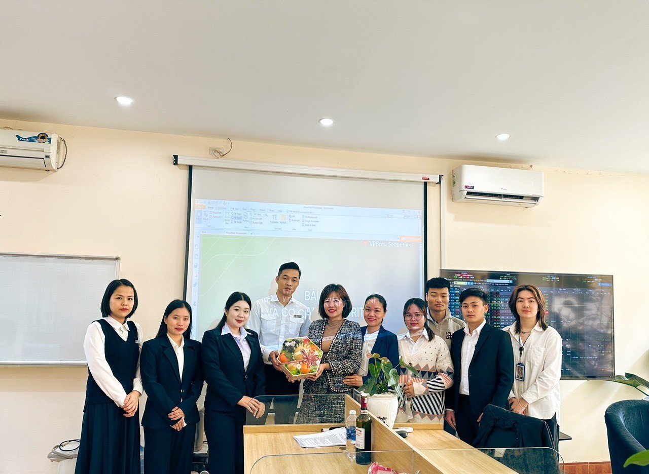 Phòng chứng khoán Cao Bắc tiếp nhận Đoàn thực tập sinh Quốc tế, trường Cao đẳng Thái Nguyên
