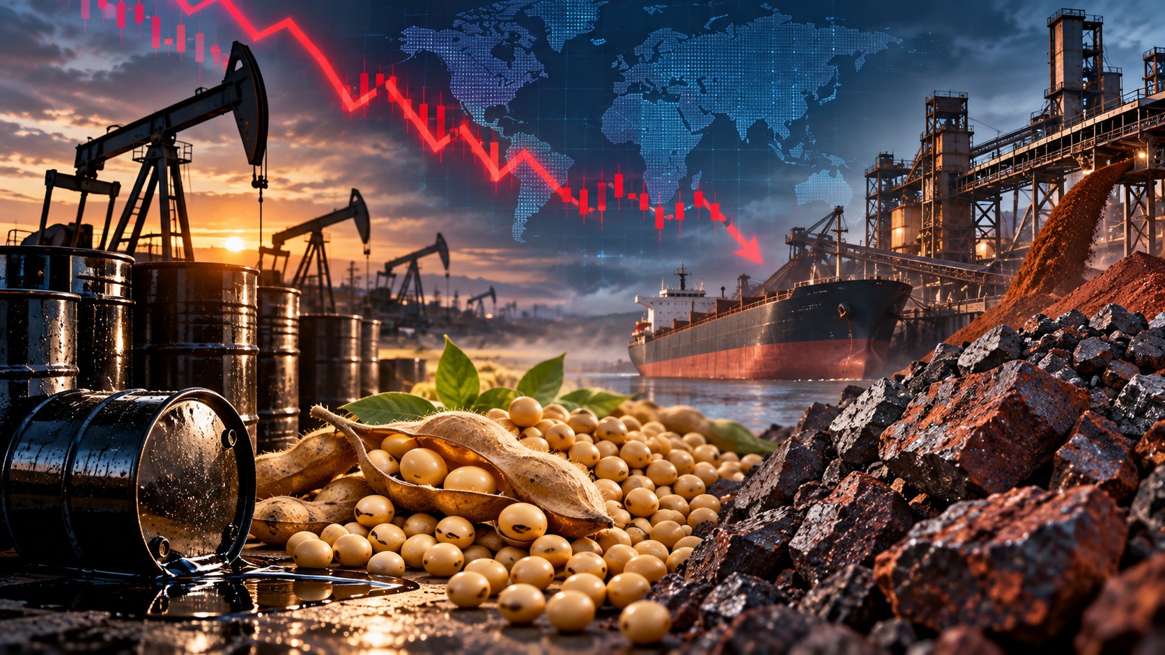 Giá đậu tương và quặng sắt lao dốc, MXV-Index giảm trong phiên 20/10