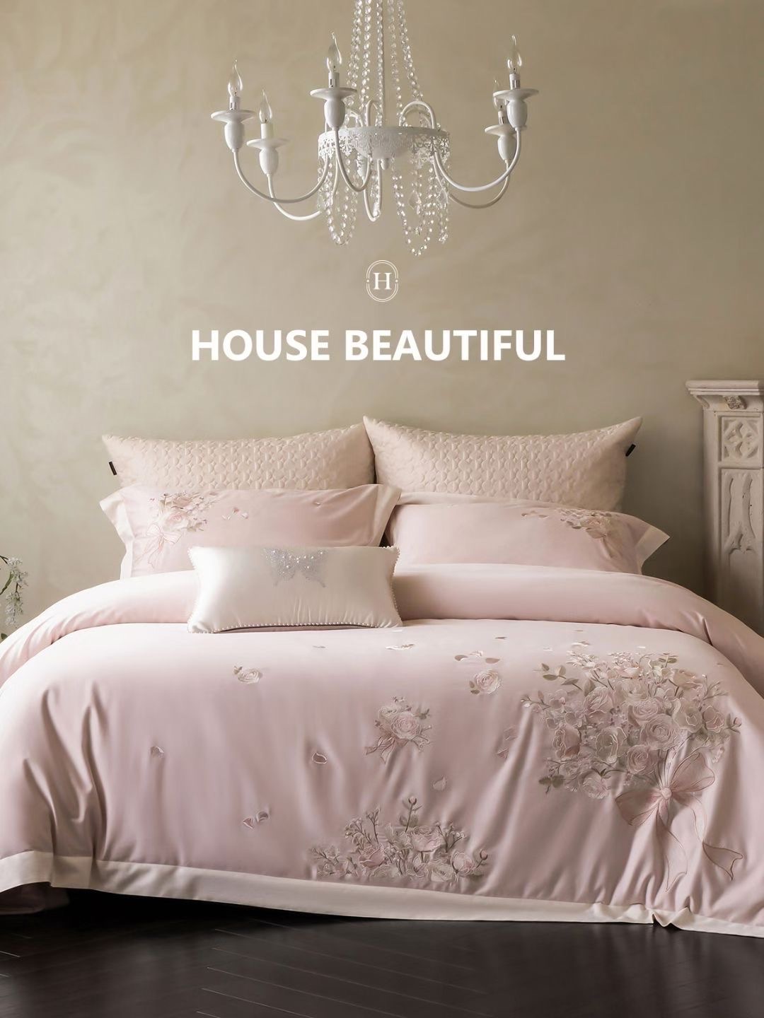 𝐇𝐎𝐔𝐒𝐄 𝐁𝐄𝐀𝐔𝐓𝐈𝐅𝐔𝐋 - Bộ chăn ga thêu hoa cao cấp