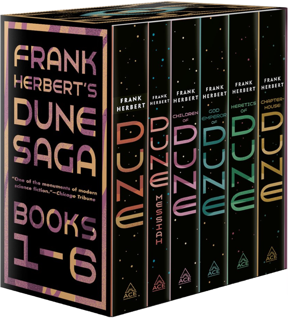 Frank Herbert's Dune Saga 6-Book Boxed Set : Dune, Dune Messiah, Children of Dune, God Emperor of Dune, Heretics of Dune, and Chapterhouse: Dune