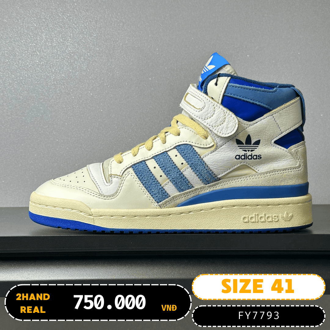 SIZE 41 Adidas Forum 84 White Blue FY7793 Ti m giay c Binh D ng Giay c chinh hang