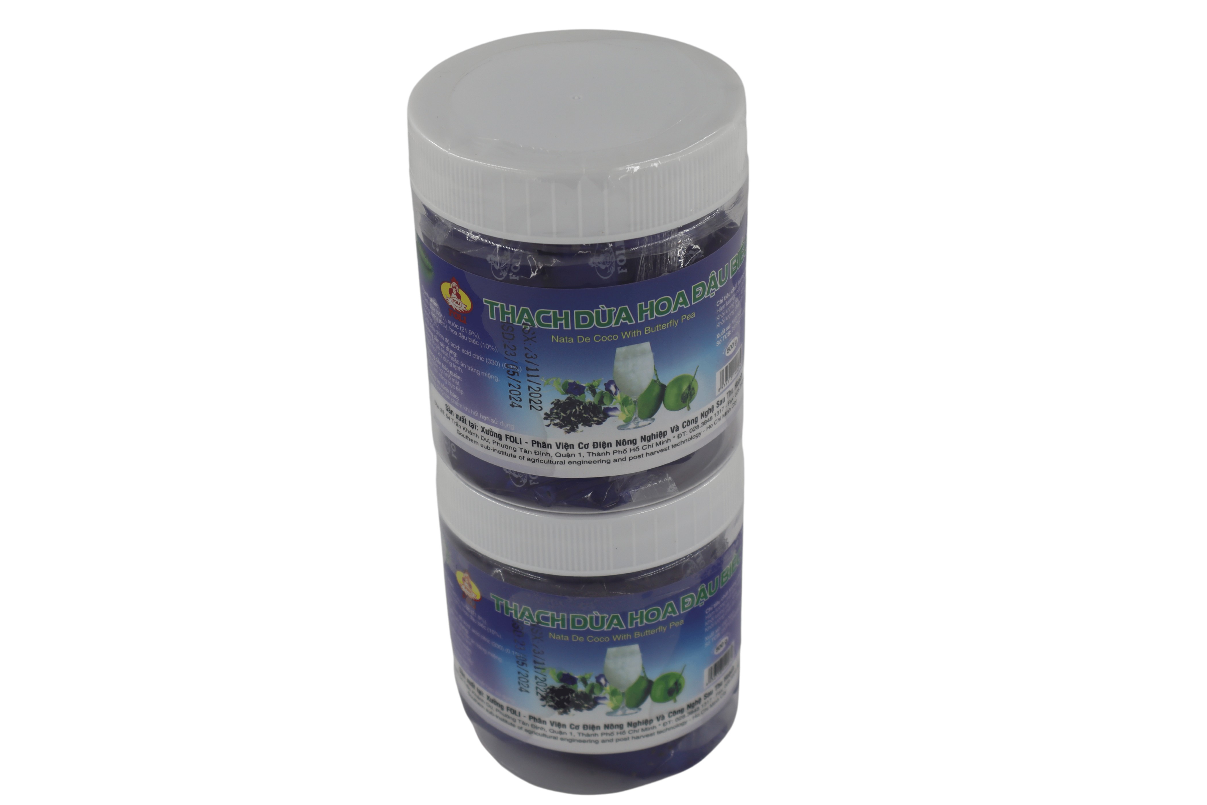 Thạch Dừa Hoa Đậu Biếc