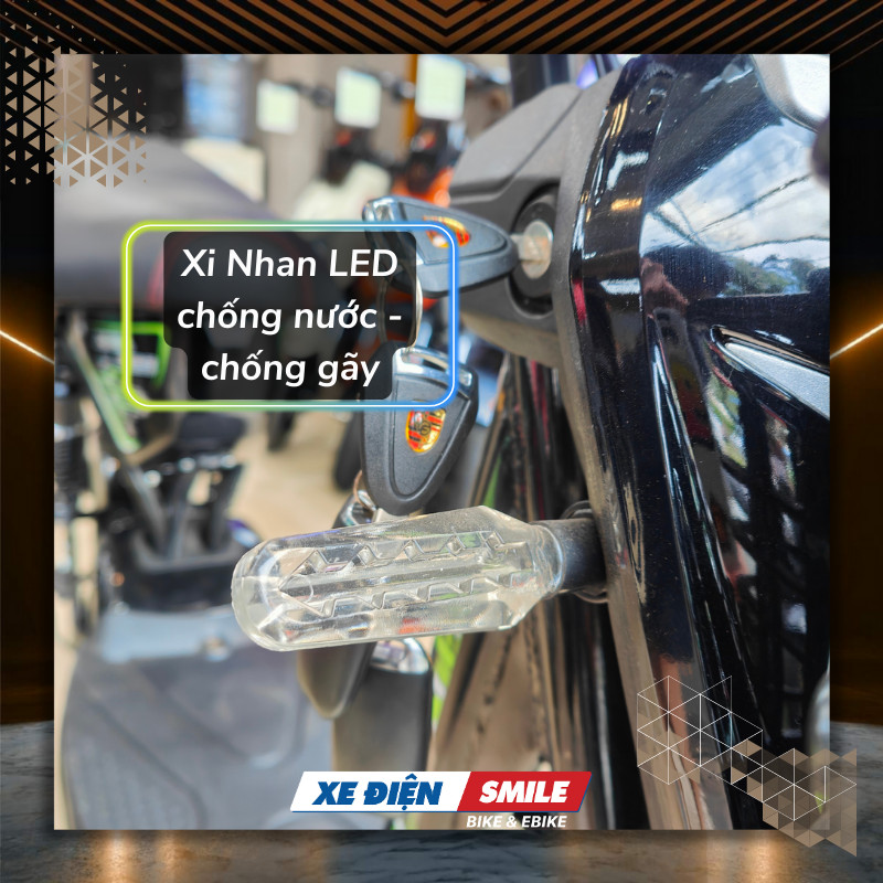 Xe đạp điện Xbull X3 có Xi nhan LED chống nước, chống gãy