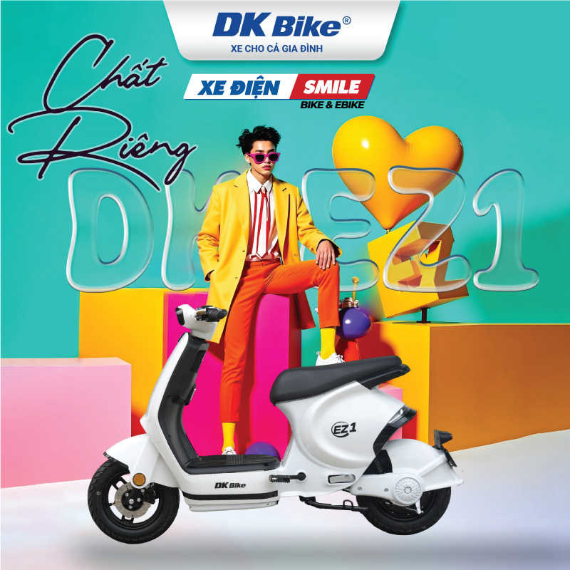 Xe điện DKBike EZ1 đi được quãng đường 80/km cho mỗi lần sạc đầy