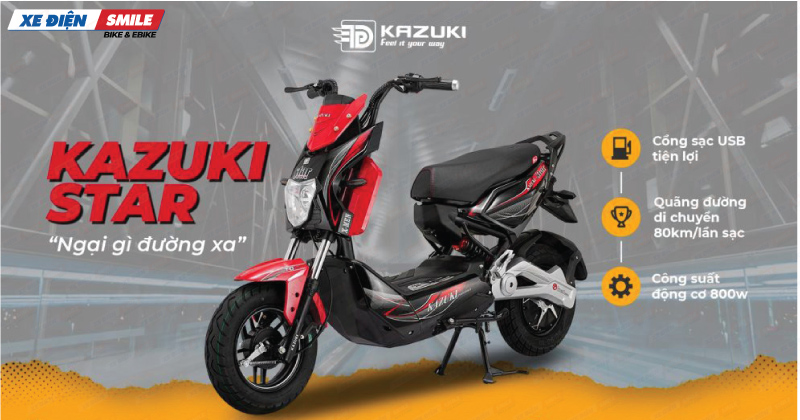 Xe điện Kazuki Xmen Star được trang bị động cơ 1200W